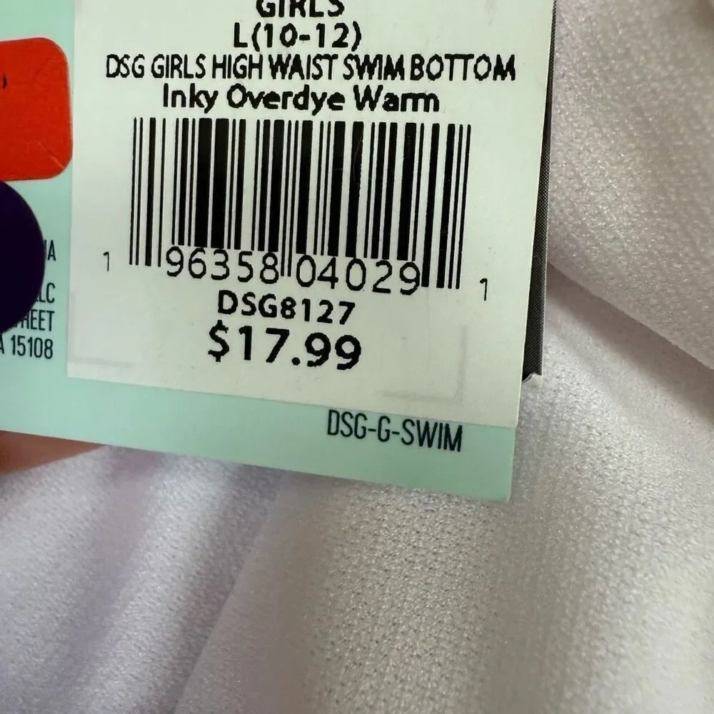 DSG set of 2 Girls' Swimsuit bottoms size L 10-12 NWT